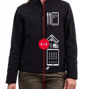 SCOTTeVEST Black Multi-pocket Travel Coat Size S